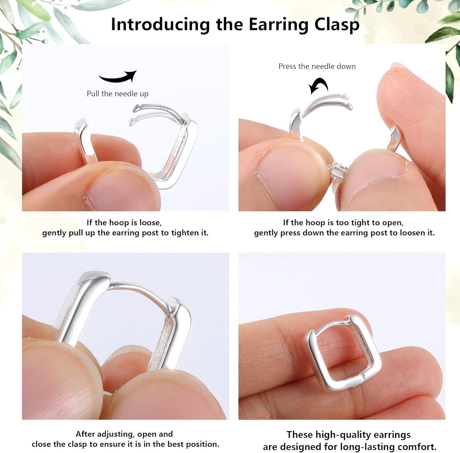 LANCHARMED 14K Gold Plated Heart Hoop Earrings for Women Trendy Huggie Star Moon Zirconia 925 Sterling Silver Hoops Earring Hypoallergenic Chunky Earings for Valentine Jewelry Gifts(14K Gold)