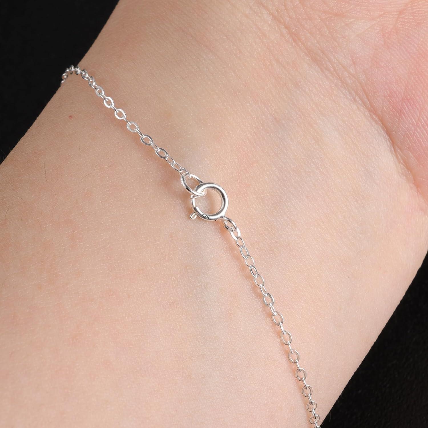3 Pcs 925 Sterling Silver Necklace Extenders for Women Durable Strong Removable Necklace Bracelet Anklet Extension Jewelry Making Chains(2 4 6 Inch  Silver)