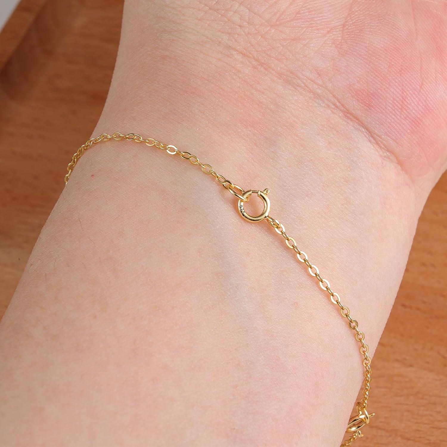 3 Pcs 925 Sterling Silver Necklace Extenders for Women Durable Strong Removable Necklace Bracelet Anklet Extension Jewelry Making Chains(2 4 6 Inch  Gold)