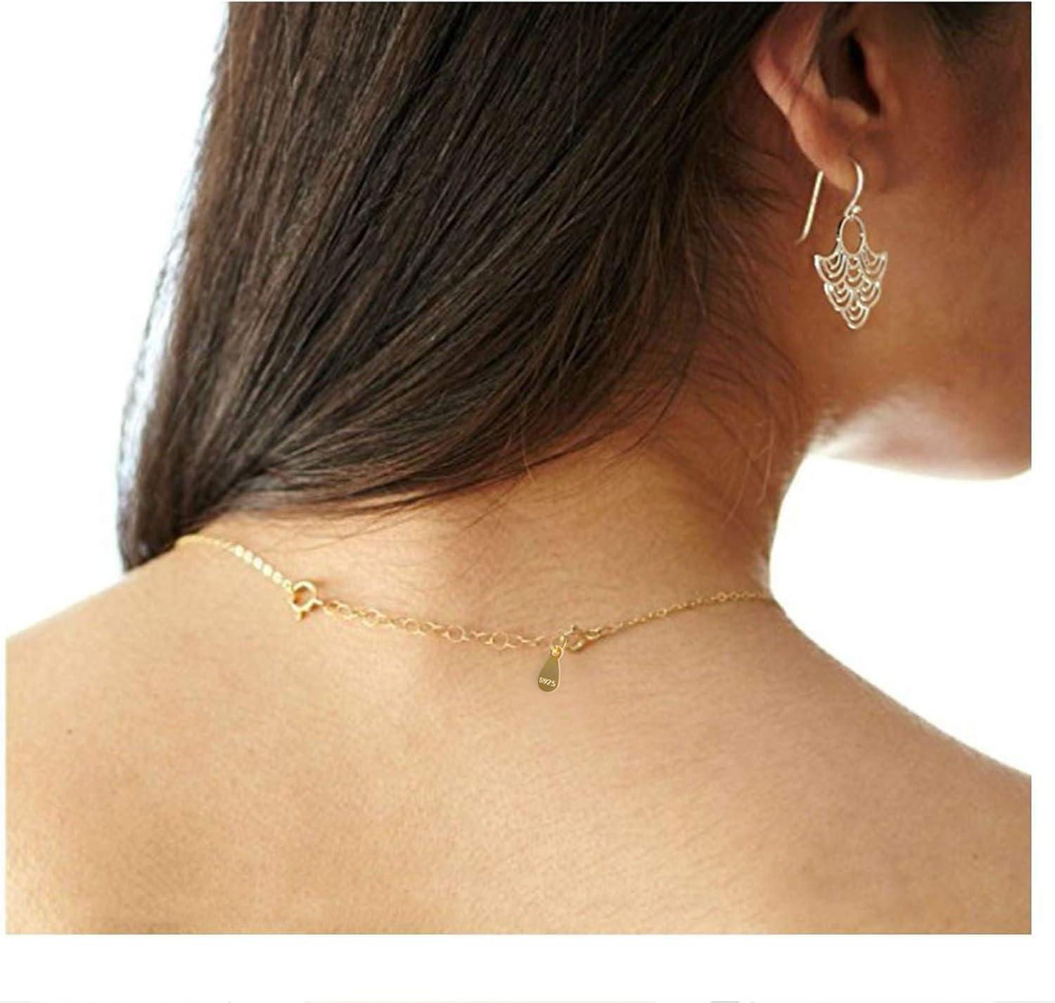 LANCHARMED 3 Pcs Necklace Extender, 925 Sterling Silver Extension for Jewelry Necklace Bracelet Anklet Extenders for Women Jewelry Making Chains 2 inch, Silver(3 Golden Extension Chains)