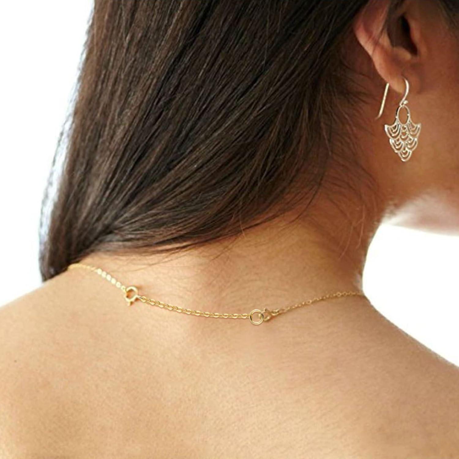 3 Pcs 925 Sterling Silver Necklace Extenders for Women Durable Strong Removable Necklace Bracelet Anklet Extension Jewelry Making Chains(2 3 4 Inch  Gold)