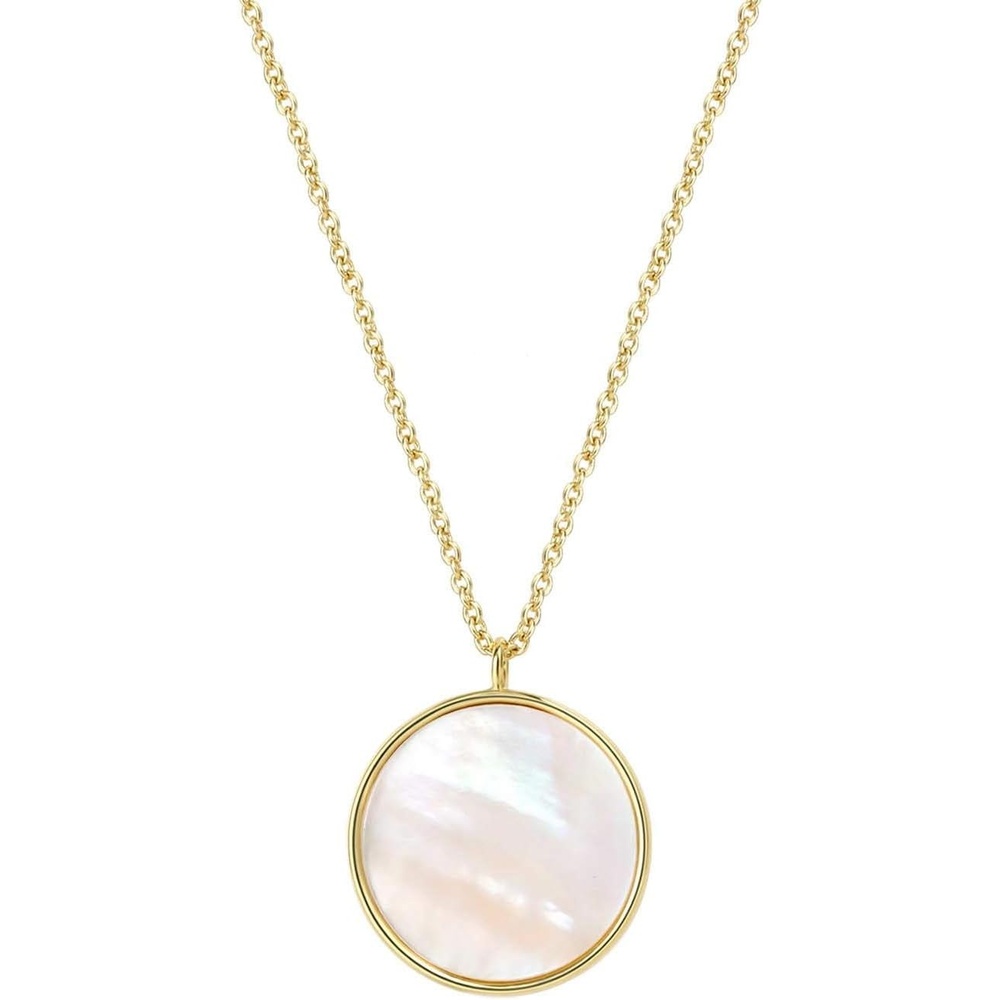 14k Gold Plated Mother of Pearl Shell Pendant Necklaces for Women(14k Gold Necklace)
